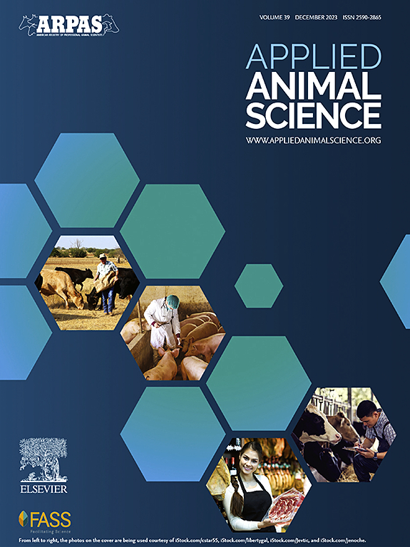 Go to journal home page - Applied Animal Science